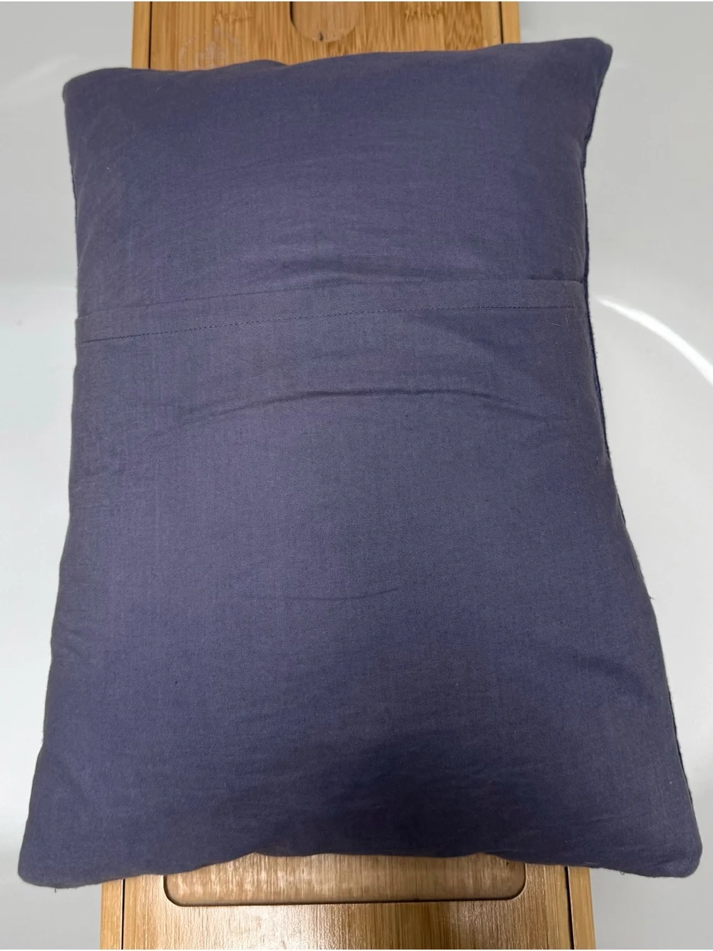 2 Calvin Klein Home label pillows in dusty periwinkle approx 10”x16” - vintage!